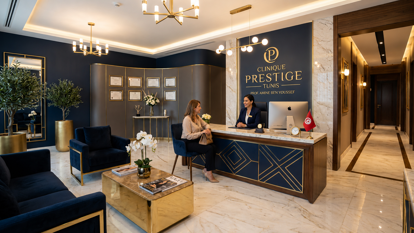 Prestige Clinic Tunis — Accueil et clinique de luxe